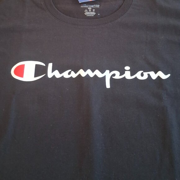 T Shirt Champion Authentic Athleticwear Logo  Size XXL 2XL Black New with Tag - Picture 1 of 7